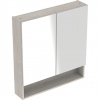 Geberit Selnova Square - Zrkadlová skrinka 850x588x175 mm, 2 dvierka, svetlý orech hickory 501.267.00.1