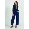 NOHAVICE LA MARTINA WOMAN WIDE LEG PANTS STRETCH C NAVY