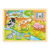 Goki Puzzle Život na farme 48 dielikov - drevené