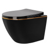 Závesné WC Rea Carlo Mini Tornado Black Gold Egde