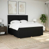 Box spring postel s matrací černá 180x200 cm textil Černý 3294430