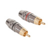 CINCH konektor HD-295, Ø4,5mm, kovový, strieborný WTY0065