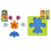 Teddies Penové puzzle 3D zvieratká 4 druhy v sáčku 16x16x2,5cm 12ks v boxe