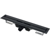 Alcaplast APZ1BLACK-1050 Podlahový žľab s okrajom pre perforovaný rošt, Podlahový žľab z nerezovej ocele, stavebná výška od 85 mm, výškovo nastaviteľný, prietok 60 ? 68,8 l/min matná čierna