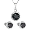 PAVONA Sada šperkov s krištálmi Swarovski náušnice a prívesok čierne okrúhle 39352.3