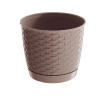 kvetináč 30cm RATOLLA ROUND DRLO300-7529U mocca plastový PROSPERPLAST