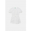 Detský ľanový overal United Colors of Benetton biela farba, 43WBCT014 43WBCT014.G.Seasonal 140