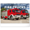 Nástenný kalendár Fire trucks - Hasičské vozidlá 2026