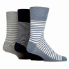 Pánske 3 páry módne ponožky Gentle Grip HOLIDAY STRIPE voľný lem