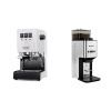 Gaggia Classic E24, white + Lelit Steve PM20, polished stainless steel
