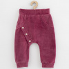 Dojčenské semiškové tepláky New Baby Suede clothes sivá Farba: Fialová, Veľkosť: 68 (4-6m)
