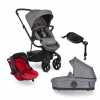 EASYWALKER Kočík kombinovaný Harvey3 Premium 4v1 Diamond Grey/Chilli Red VP-F173411