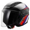 LS2 Helmets LS2 OF616 AIRFLOW II RUSH WHITE BLUE RED-06
