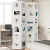 vidaXL Paraván 4 panely biely masívne drevo paulovnie - Biela - 236215-248685
