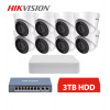 Hikvision IP 8 kamerový set 2MPx dome 3TB