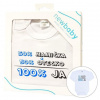NEW BABY Body s potlačou New Baby 50% MAMIČKA + 50% OTECKO - 100% JA modré - darčekové balenie - 62
