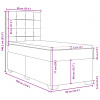 vidaXL Posteľný rám boxsping s matracom modrá 90x190 cm zamat - Modrá - 48530-57595