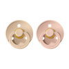 BIBS Colour cumlíky z prírodného kaučuku 2ks - Vanilla / Blush - 2 (6–18 mesiacov)