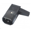 PREMIUMCORD Konektor napájecí 230V na kabel (samec, IEC C14), úhlový cs220/m90