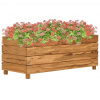 zahrada-XL Vyvýšený záhon 100x40x38 cm, recyklované tíkové drevo a oceľ 47422