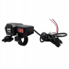 NABÍJAČKA MOTOCYKLOVÁ ZÁSUVKA ZAPAĽOVAČA 12V USB