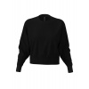 Mikina s naberanými rukávmi - čierna XL