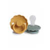 Frigg Dvojbalenie cumlíkov frigg daisy honey gold/ lily pad, 0-6m, silikón