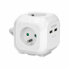 Orno 4-cestný predlžovací kábel 2P+Z, 2xUSB nabíjačka, 1,4m H05VV-F 3x1mm2, biela