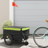 Vozík za bicykel, čierno zelený 45 kg, železo-ForU-94109
