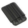 Puzdro na 3 cigary, čierna koženka