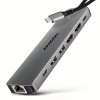 AXAGON HMC-7HX2, USB 5Gbps hub, 2x USB-A, USB-C, 2x HDMI 4k/60Hz, RJ-45 GLAN, PD 100W, kábel USB-C 15cm (AXAGON HMC-7HX2, USB 5Gbps hub, 2x USB-A, USB-C, 2x HDMI 4k/60Hz, RJ-45 GLAN, PD 100W, kábel US