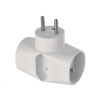 Zásuvka EMOS P0023 /10A, 2300W/ rozbočovací 2x kulatá, 1 x plochá, bílá