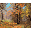 Maľovanie podľa čísel Jesenná prechádzka lesom, 40x50 cm, bez rámu a bez vypnutia plátna (6045030)