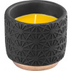 MagicHome Sviečka Citronella, čierna, repelentná, v dekoračnom kvetináči, 200 g, 110x100 mm