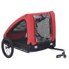 Vozík za bicykel pre psa, červeno čierny-ForU-92594