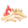 BIGJIGS TOYS Bigjigs Rail Dřevěné koleje set most 18 dílů
