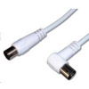 PREMIUMCORD TV kabel anténní propojovací 10m, konektor 90° (koaxiální, M/F, 75 Ohm) ktmf10U
