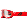 brýle FOCUS, FLY RACING - USA (červené/černé - číré plexi)