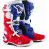 boty TECH 10 limitovaná edice FORTITUDE, ALPINESTARS (bílá/modrá/červená, vel. 4