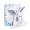 Doudou Dárková krabička modrá - mini králíček 17 cm
