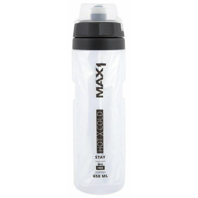 Fľaša na pitie MAX1 ThermoCool 0,65 l transparentný bidón na bicykel (11230)