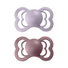 Bibs cumlíky silikón 2 ks Supreme 0 - 6 mesiacov Dusky lilac/hearther