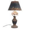 Lampa do obývačky retro vintage patina FLOWERS Ø36*73