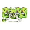 WAGO WAGO TOPJOB® S Radová svorka 4mm² (0,5…6mm²), zelenožltá, 3-vodičová, s tlačidlom, Push-in CAGE CLAMP®