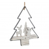 J-Line by Jolipa Závesná dekorácia anjel a jeleň v stromčeku Christmas Tree - 21*5*28 cm - J-Line by Jolipa