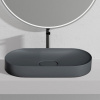 REA - Umývadlo IRIS 71 CM GREY MATT na dosku - konglomerát REA-U4306