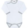 New Baby Dojčenské body so sivým lemom