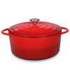 KUCHENPROFI Provence 5,3 l červený - železný hrniec s pokrievkou