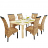 zahrada-XL Jedálenské stoličky 6 ks, abaka a mangový masív 274199
