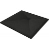Mexen Stone+ štvorcová kompozitová sprchová vanička 70 x 70 cm, čierna, čierny poťah - 44707070-B
